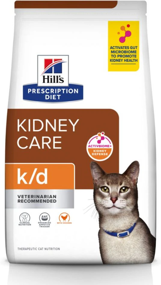 Hill’s Prescription Diet k/d Kidney Care with Chicken Dry Cat Food - 8.5 lbs - Prescription Cat Food 10