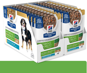 Hill’s Prescription Diet Metabolic + j/d Mobility Carrots & Tuna Stew Wet Dog Food (2.8 oz x 24 pouches) - Prescription