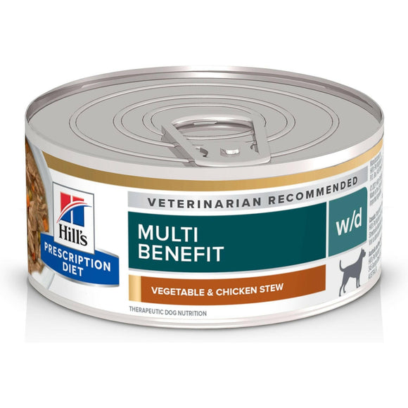 Hill’s Prescription Diet w/d Multi-Benefit Digestive / Weight / Glucose / Urinary Management Vegetable & Chicken Stew