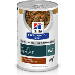 Hill’s Prescription Diet w/d Multi-Benefit Digestive / Weight / Glucose / Urinary Management Vegetable & Chicken Stew