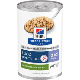Hill’s Prescription Diet z/d Food Sensitivities Low Fat Hydrolyzed Soy Recipe Wet Dog Food (13 oz x 12 cans)