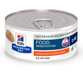 Hill’s Prescription Diet z/d Skin/Food Sensitivities Canned Cat Food 5.5 oz x 24 cans - Prescription Cat Food 1