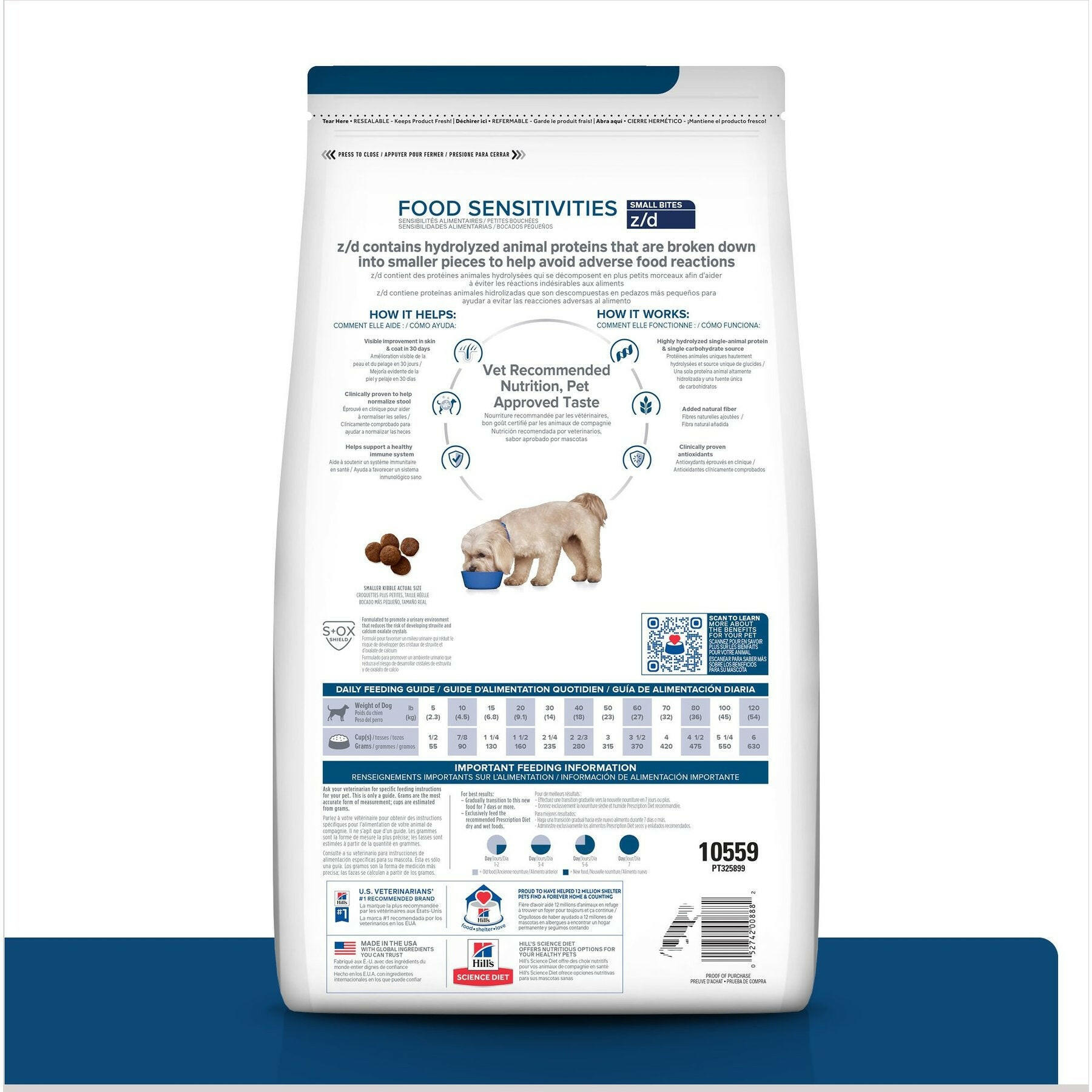 Hill's z/d Small Breed Dry Dog Food for Skin & Food Allergies