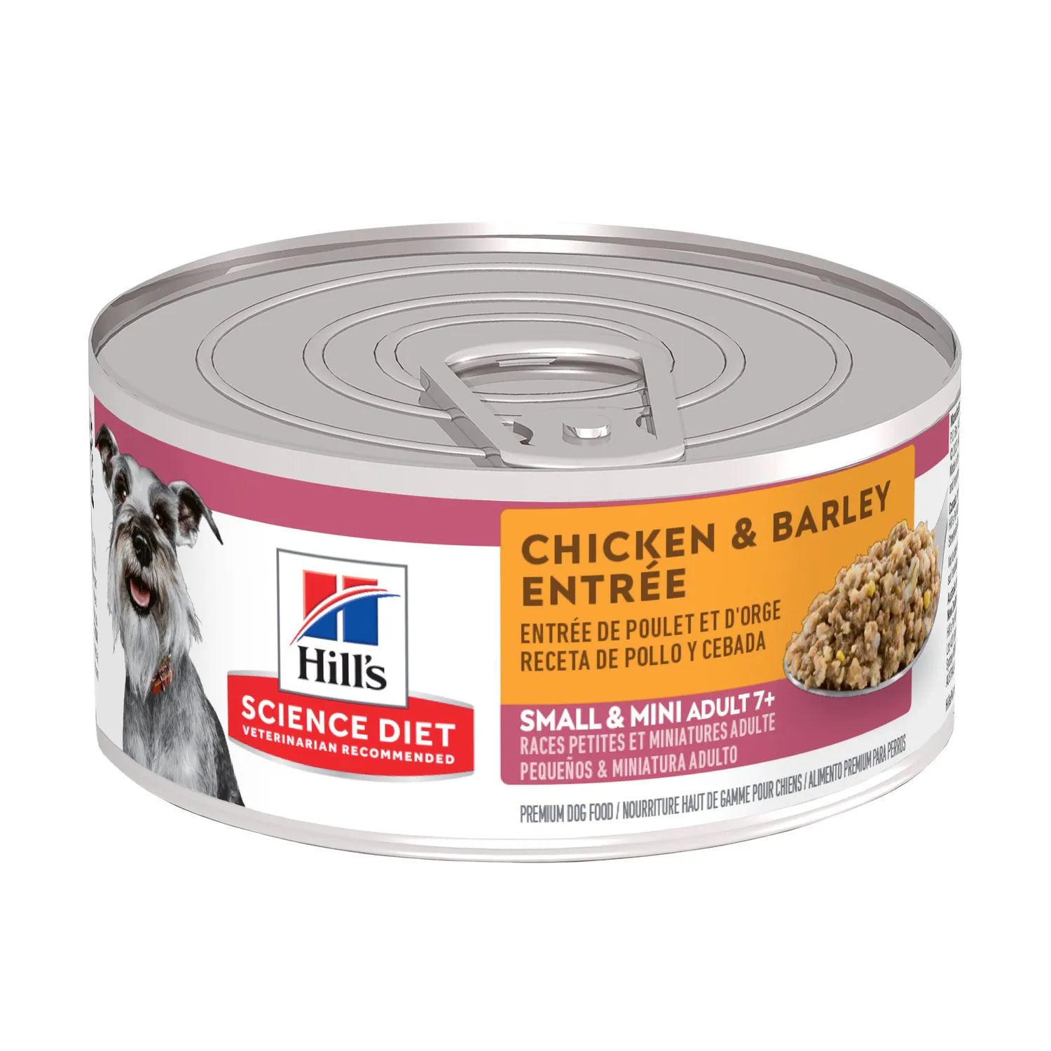adult hill's science dog food Hill's Science Diet Adult 7+ Small Paws Chicken & Barley Entree Canned Dog Food