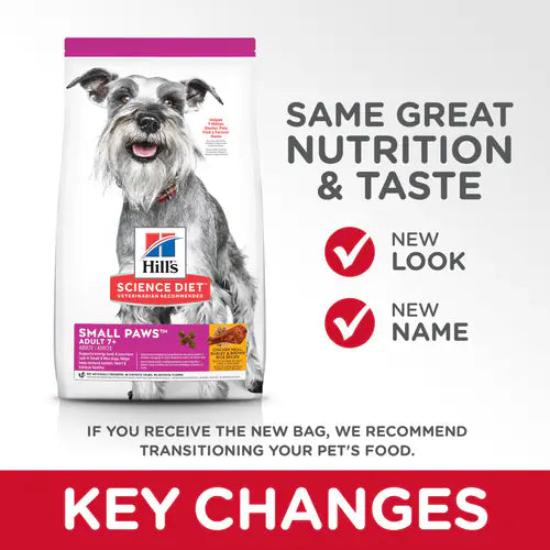 Hill’s Science Diet Adult 7+ Small & Mini Chicken Meal & Brown Rice Recipe Dry Dog Food - Small Breed Dog Food 7