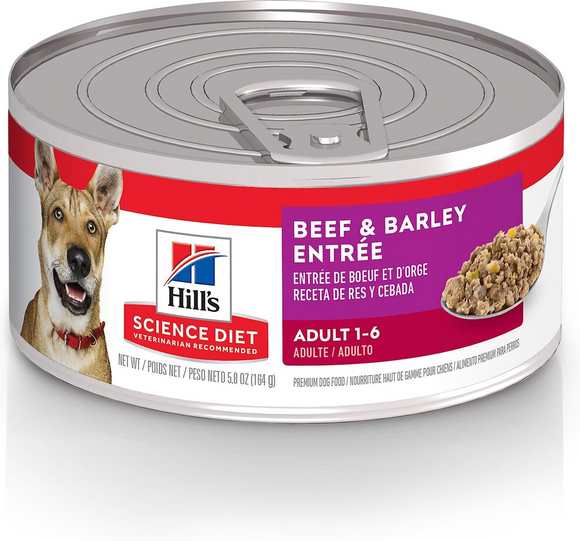 Hill’s Science Diet Adult Canned Dog Food Beef & Barley Entrée - 5.8oz x 24 cans - Wet Dog Food 7