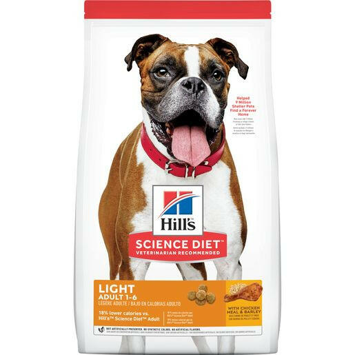 Hill’s Science Diet Adult Light Dry Dog Food with Chicken Meal & Barley 15 lb Bag - Dry Dog Food 1