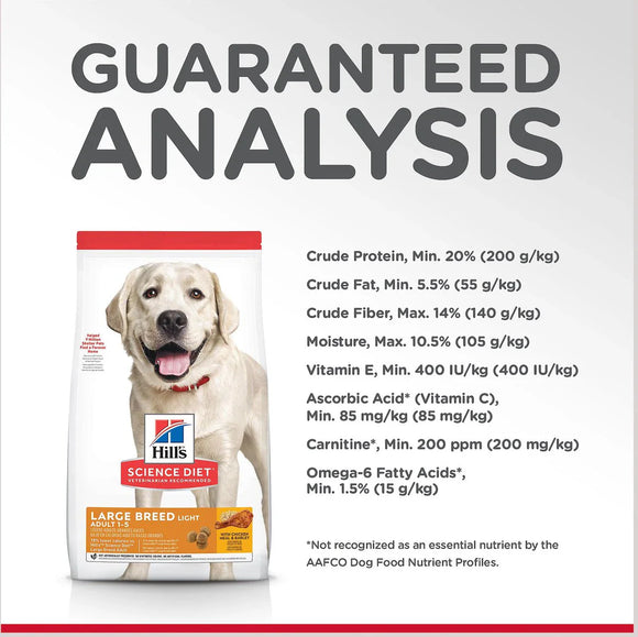 Hill’s Science Diet Adult Light Large Breed Dry Dog Food Chicken Meal & Barley - Dry Dog Food 7