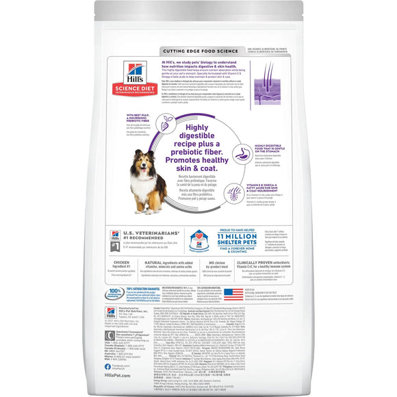 This dog food for sensitive stomachs is highly digestible