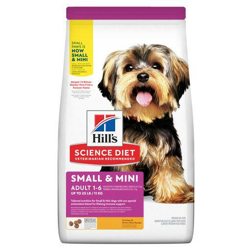 Hill’s Science Diet Adult Small & Mini Chicken & Brown Rice Recipe Dry Dog Food 15.5 lb bag - Small Breed Dog Food 1