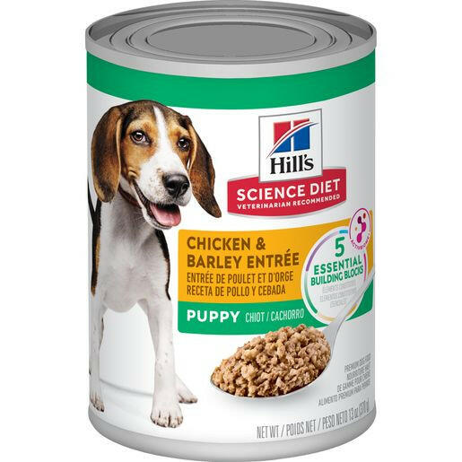 Hill’s Science Diet Puppy Chicken & Barley Entrée Canned Dog Food (13.1 oz x 12 cans) - puppy food 1