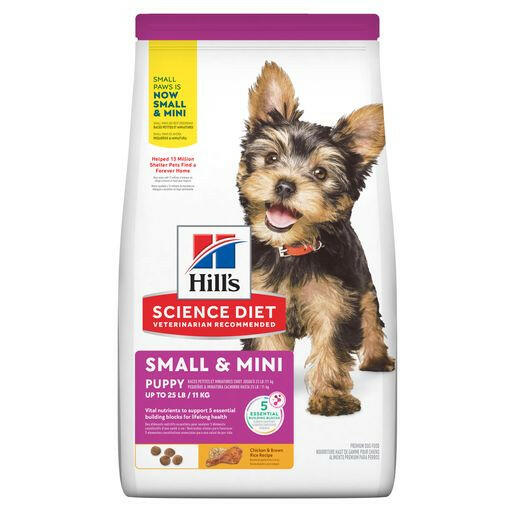 Hill’s Science Diet Puppy Small & Mini Chicken Meal & Brown Rice Recipe Dry Dog Food 4.5 lb bag - puppy food 1