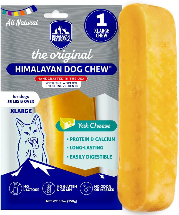 Himalayan Pet Supply Himalayan Dog Chew Original Yak Cheese Chew for Dogs - X-Large Dogs 55lbs & Over - 1 chew - Dog