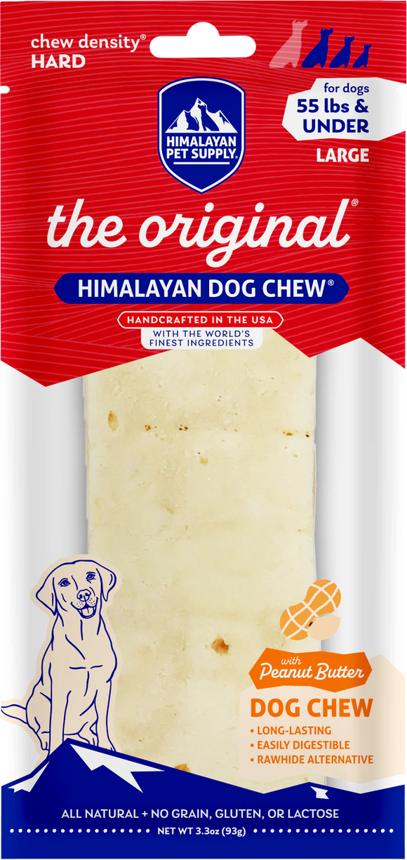 Himalayan Pet Supply Himalayan Dog Chew with Peanut Butter - Large Dogs 55lbs & Under - 1 chew - Dog Treats 6