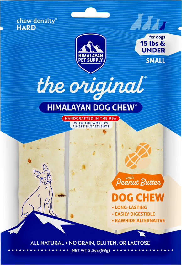 Himalayan Pet Supply Himalayan Dog Chew with Peanut Butter - Small Dogs 15lbs & Under - 3 chews - Dog Treats 10