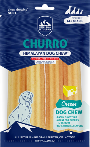 Himalayan Pet Supply yakyCHURRO Cheese Dog Chews (4 ct) - Dog Treats 1