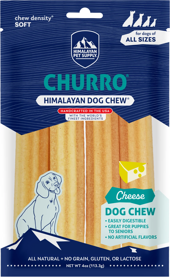 Himalayan Pet Supply yakyCHURRO Cheese Dog Chews (4 ct) - Dog Treats 1