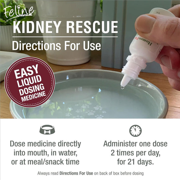 HomeoPet Feline Kidney Rescue 15-ml - Cat Health Care & Wellness 5