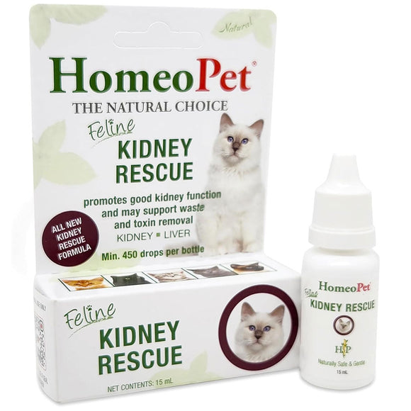 HomeoPet Feline Kidney Rescue 15-ml - Cat Health Care & Wellness 1