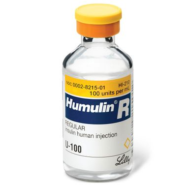 Humulin R U-100 Insulin Injection - 3 ml vial - 2