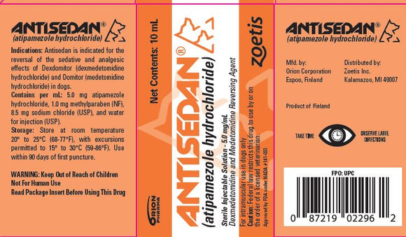 Antisedan (atipamezole hydrochloride) 10ml (5mg/ml)