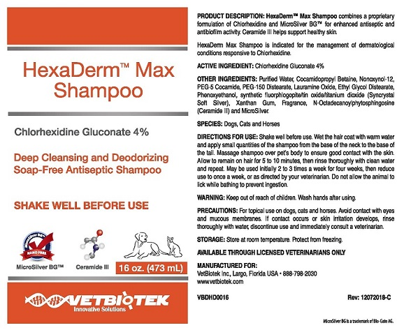 VetBiotek HexaDerm Max Soap-Free Antiseptic Shampoo For Pets - 0