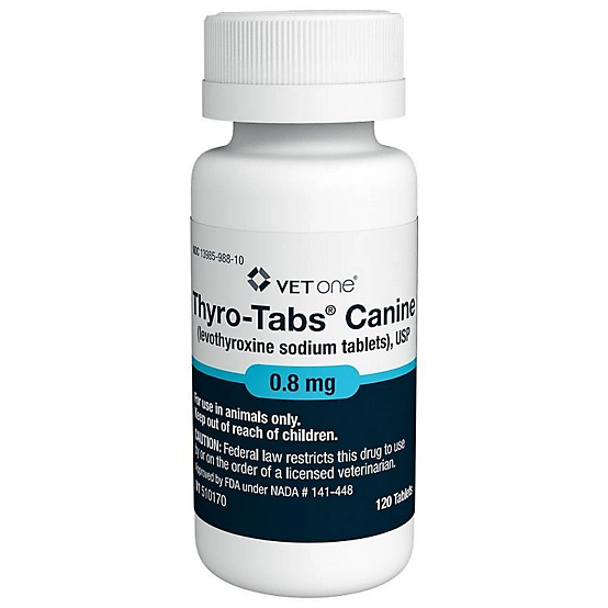Thyro Tabs (Levothyroxine Sodium) for Dogs, 0.8 mg