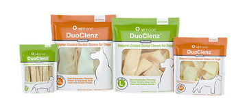 DuoClenz Enzyme-Coated Rawhide Dental Chews for Dogs