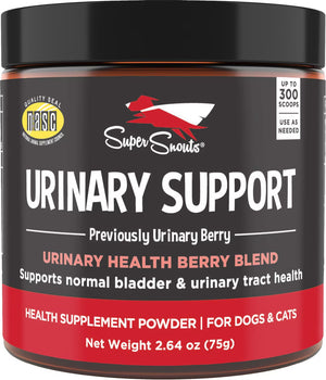 Super Snouts Urinary Support Health Supplement Powder for Dogs & Cats, 2.64-oz