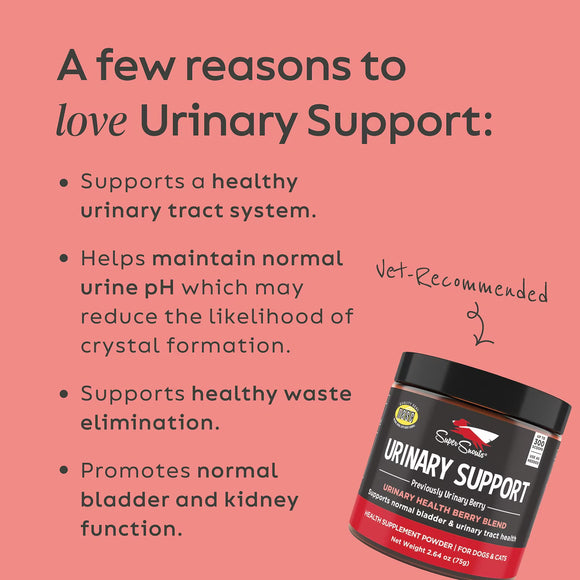 Super Snouts Urinary Support Health Supplement Powder for Dogs & Cats, 2.64-oz