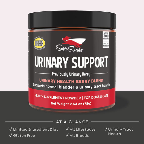 Super Snouts Urinary Support Health Supplement Powder for Dogs & Cats, 2.64-oz