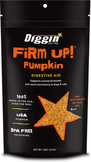 Diggin Your Dog Firm Up Pumpkin Digestive Aid for Dogs & Cats - 0
