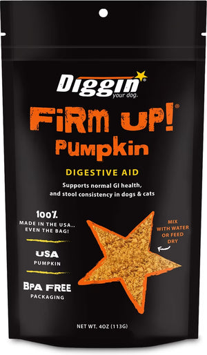 Diggin Your Dog Firm Up Pumpkin Digestive Aid for Dogs & Cats