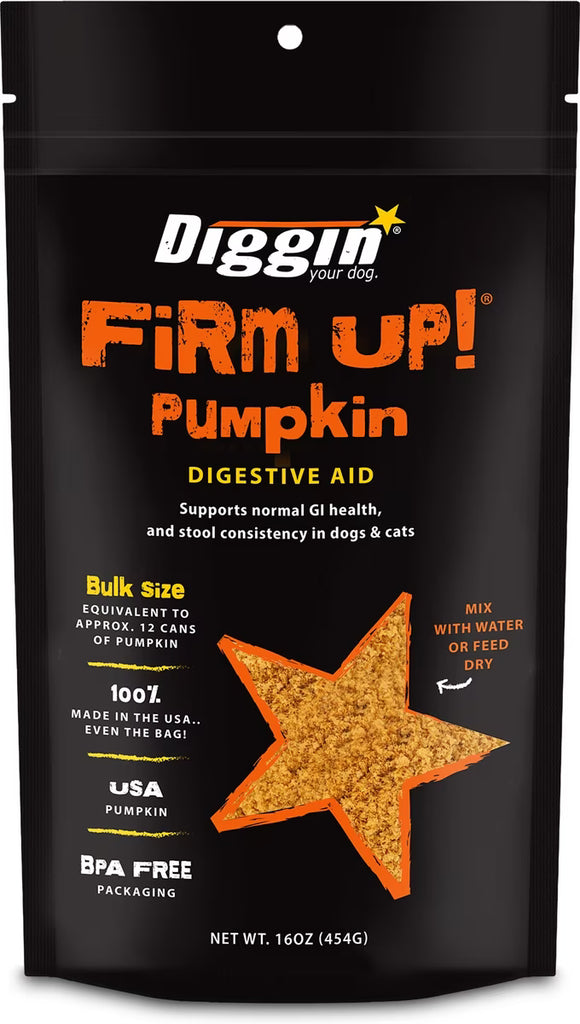 Diggin Your Dog Firm Up Pumpkin Digestive Aid for Dogs & Cats