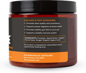Super Snouts GI Balance Digestive Supplement Pumpkin Plus Prebiotic for Dogs & Cats, 3.1-oz - 0