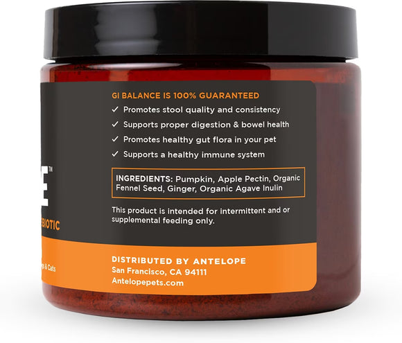 Super Snouts GI Balance Digestive Supplement Pumpkin Plus Prebiotic for Dogs & Cats, 3.1-oz
