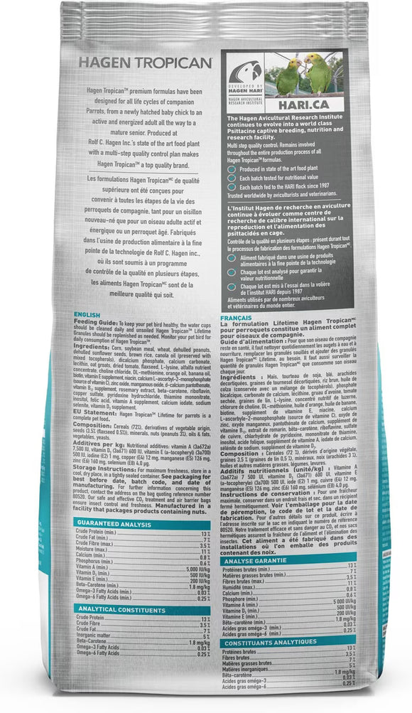 Hari Tropican Lifetime Formula Cockatiel Granules, 1.8-lb