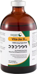 Vitamin B12 (Generic) Injectable Solution for Pets, 100-ml (1000mcg/ml), (Manufacturer may vary)-4