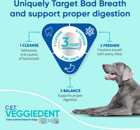 C.E.T. VeggieDent Fr3sh for Large Dogs Over 66 lbs - 0