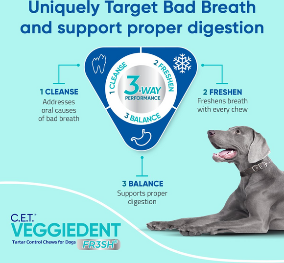 C.E.T. VeggieDent Fr3sh for Small Dogs 11-22 lbs