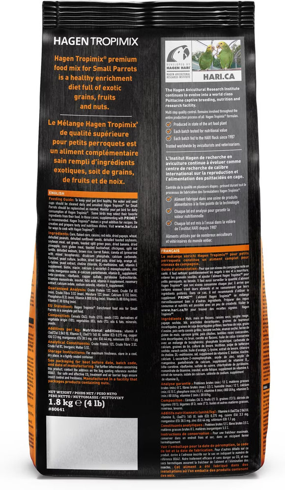 Hari Tropimic for Small Parrots, 4-lb