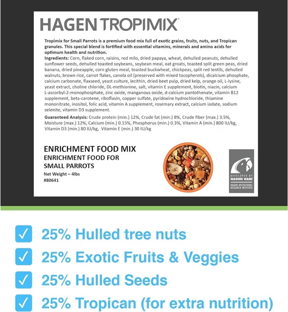 Hari Tropimic for Small Parrots, 4-lb