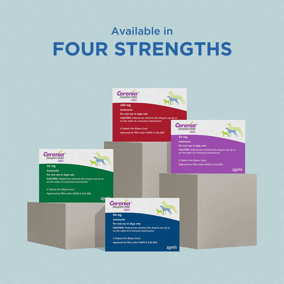 Cerenia (Maropitant Citrate) Tablets for Dogs - Anti Nausea Medication