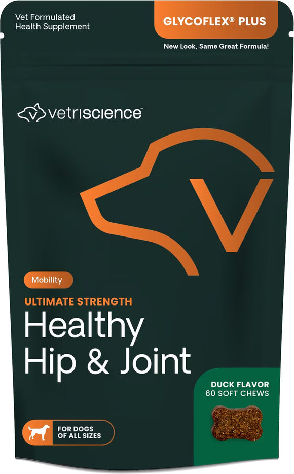 VetriScience GlycoFlex Plus Soft Chews for Dogs, Duck Flavor