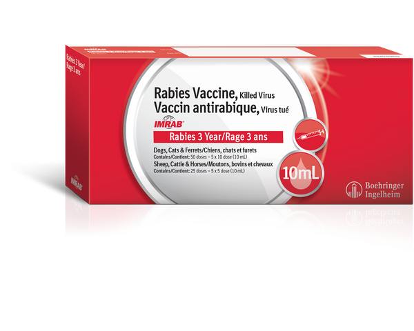 Imrab 3 Year Rabies Vaccine (10ml x 5 vials)