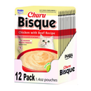 Inaba Churu Bisque (1.4 oz x 12 pouches) - Chicken with Beef Recipe - Cat Treats 8