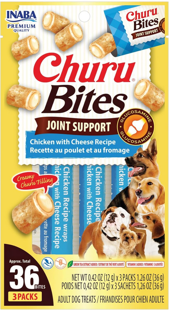 Inaba Churu Bites Joint Support Dog Treats (3 packs) - Chicken with Cheese Recipe / 1-pack - Dog Treats 14