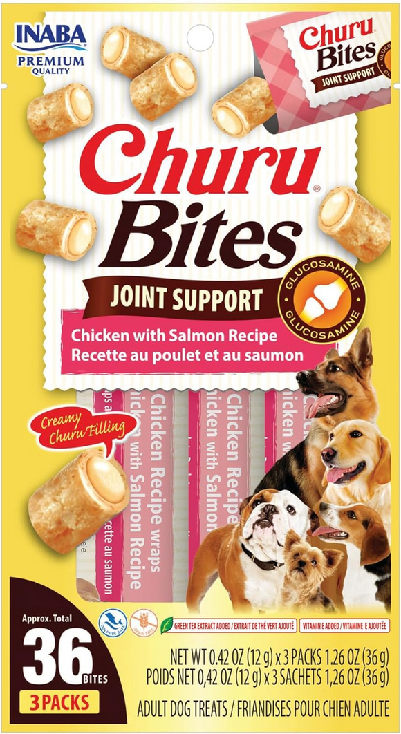 Inaba Churu Bites Joint Support Dog Treats (3 packs) - Chicken with Salmon Recipe / 1-pack - Dog Treats 15