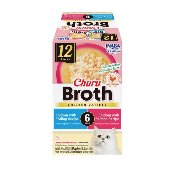 Inaba Churu Broth (1.4 oz x 12 pouches) - Chicken Recipe - Cat Food 9