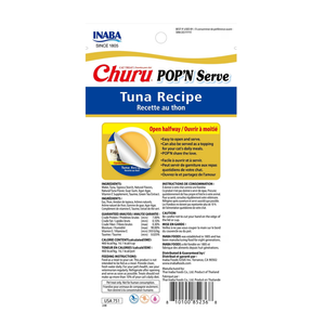 Inaba Churu Pop’n Serve Tuna Recipe Grain-Free Lickable Cat Treats 1.2-oz cup - Cat Treats 2